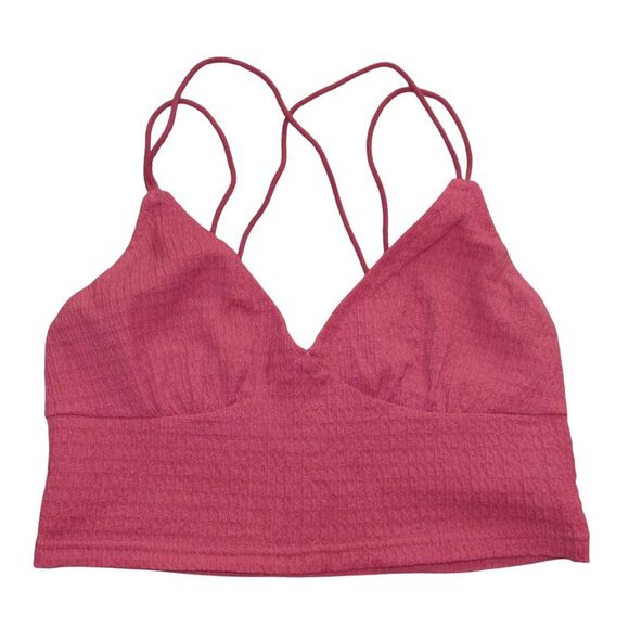 New Shein Shirred Cami Crop Top Sz M - Picture 1 of 3